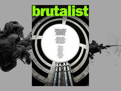 Brutalist style exploration No. 2 abstract architecture brutalist cover editorial graphic design grid industrial inspiration magazine modern monochrome photography poster swiss typography