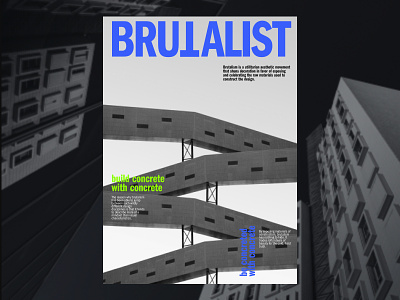 Brutalist style exploration No. 4 architecture branding brutalism brutalist dark editorial graphic design grid inspiration magazine poster print typography ui design visual