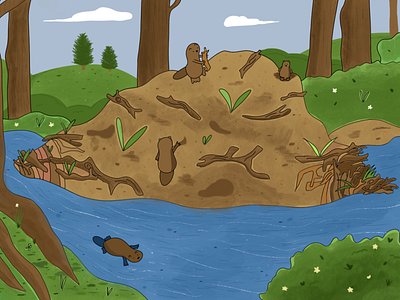 open source software beavers illustration