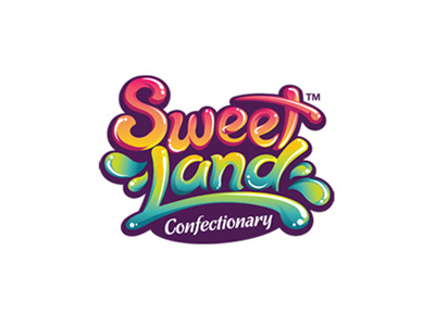 Sweet Land (not for sale) candy colorful confectionery fun logo logotype sweet type vibrant