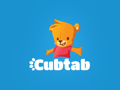 Cubtab app cub cute fun happy kickstarter kids logo mascot