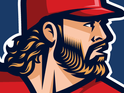 Jayson Werth baseball beard illustration mlb sport sports