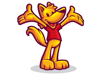 Divertidif Mascot animal fox happy illustration kid kids mascot tail