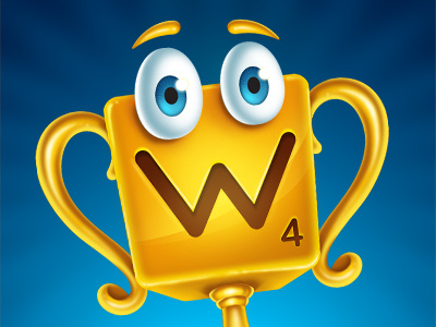 Wordsy Mascot app character character design game ios mascot mascot design trophy word word game