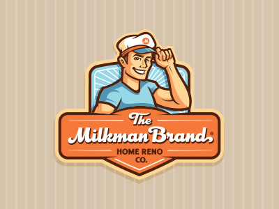 funny milkman delivery logos