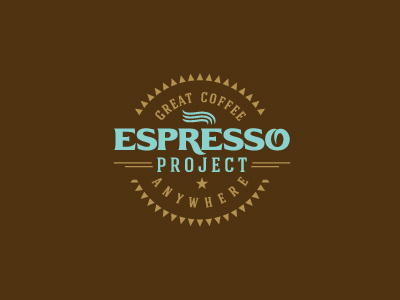 Espresso Project bean cafe coffee coffee bean coffee house espresso logo vintage