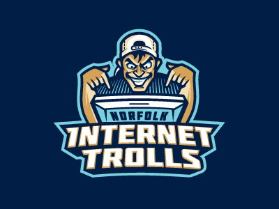 Funny or Die - The Norfolk Internet Trolls football football team funny internet internet troll joke logo sports logo