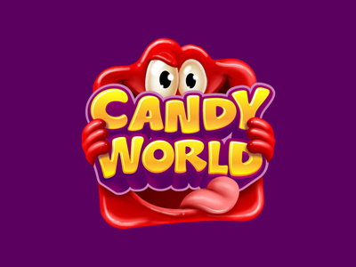 Candy World app candy candy world character digital illustration funny game logo mascot slot sweet video game