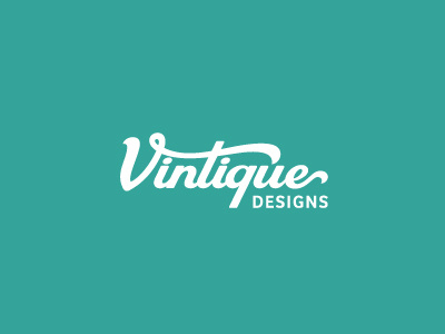 Vintique Designs custom type logo logo design logotype retro type vintage