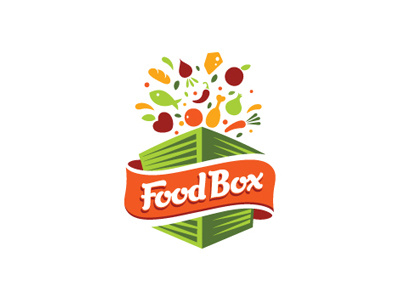 Food Box box carrot cheese chilli fish food logo restaurant tomato vegetables