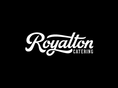 Royalton Catering catering custom type elegant food logotype royal type typography