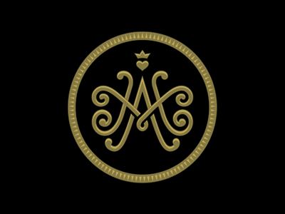 Initial ma beauty monogram and elegant logo design, handwriting • wall  stickers a, m, wedding | myloview.com