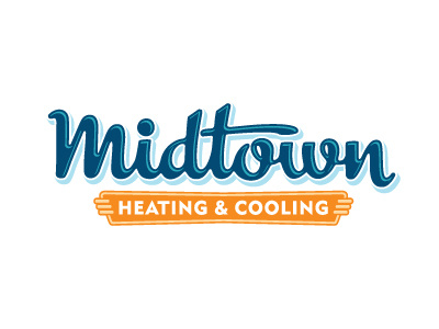 Midtown Heating & Cooling cooling customtype heating logotype oronoz retro typography vintage