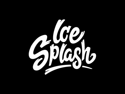 Ice Splash fresh ice lettering logotype splash surf type typography water