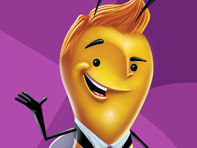 Dandido Mascot bee branding character character design hair happy mascot