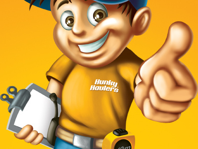 Hunky Characters character construction eyes happy hat illustration kid kids smile thumbsup