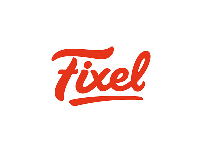 Fixel handlettering lettering logo logotype wordmark