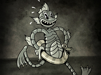 Creature from the Black Lagoon 30s cartoon character design creature duck halloween illustration monster retro retro cartoon vintage