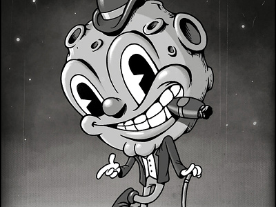 Moon Man 30sretro cartoon cartoon character designink drawing halloween illustration inktober moon retro vintage