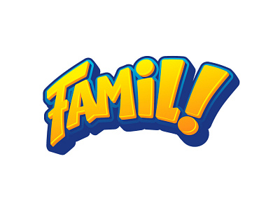 Famili - Unused proposal 3d custom type famili logotype retail store toys type