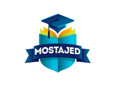 Mostajed Logo book freshman graduate graduation hat shield
