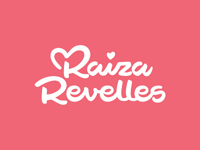 Raiza Revelles hand lettering heart lettering logo logotype script type youtuber