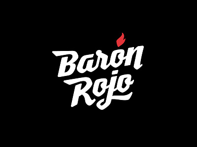 Baron Rojo lettering logo logotype restaurant type typogaphy wordmark