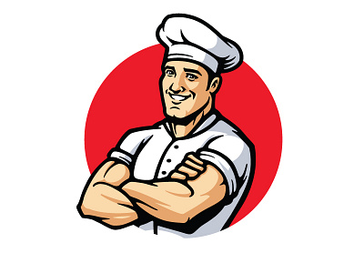 My Muscle Chef Mascot Refresh character character desing chef chef hat chef logo food friendly health healthy healthy food mascot mascot design mascot logo muscle muscled strong man
