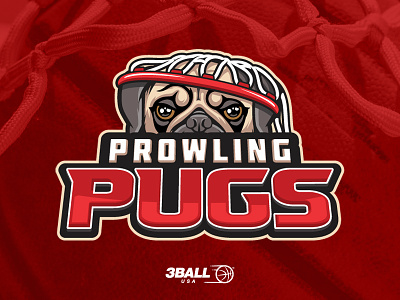 Prowling Pugs ball basketball dog mascot mascot logo nest pug sport logo sports