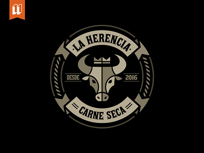 La Herencia badge beef bull crown logo