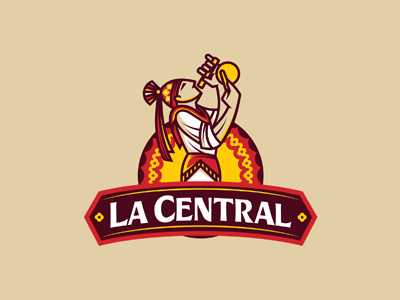 La Central (unused) ancient character culture food logo mexican mexico oronoz prehispanic restaurant sun tacos taqueria