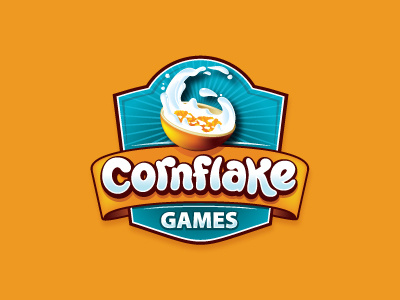 Cornflake Games app breakfast cornflake game games logo milk motion oronoz