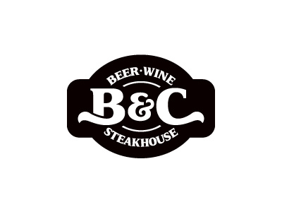 B and C beer black and white food restaurant steak steakhouse wine