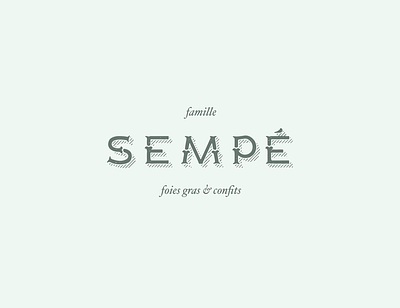 Sempé • foie gras & confits agriculture brand branding custom type foie gras food logo logotype producteur serif font type typography vintage