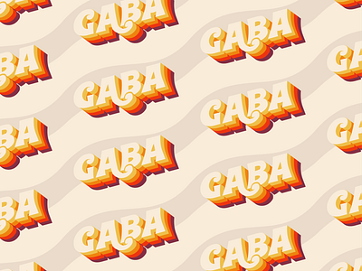 Gaba's pattern background dj groovy house music logo logotype music pattern seventies text effect type typography vintage