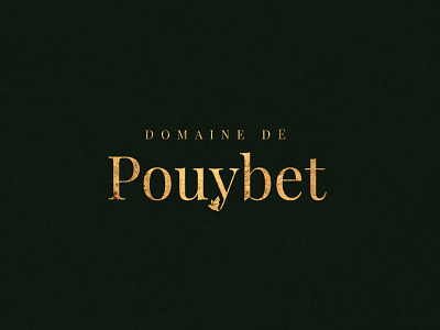 Domaine de Pouybet - rebranding bat brand branding gold foil logo logotype serif type typography vineyard wine winery