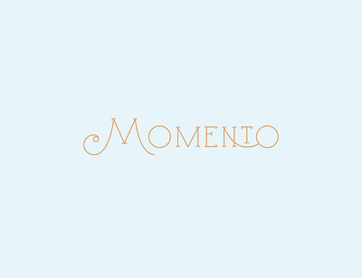 Momento - Catering services brand caterer catering custom type font food hand lettering high end logo logotype quality restaurant serif service type typography weddings