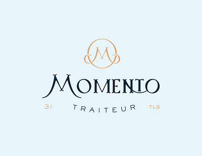 Momento - Catering services badge brand branding caterer catering custom type food logo logotype moment momento responsive branding serif type typography vintage