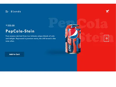 E-commerce Shop (Single item)_Daily UI 012 adobexd cocacola coke dailyui dailyui012 dailyuichallenge ecommerce ecommerceshop pepcola stein pepsi singleitem