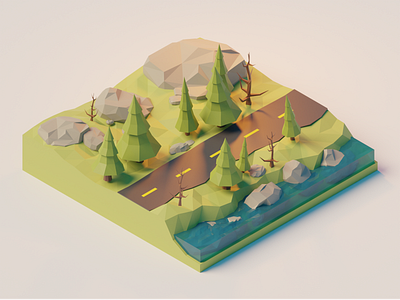 Forest Ruins (Low Poly 3D Environment) 3d