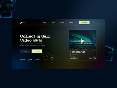 Video NFT Marketplace - Hero section