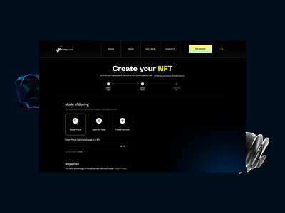 Video NFT Marketplace - Add NFT Details 2 blockchain crypto design landingpage marketplace nft web3