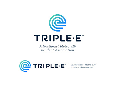 TRIPLE•E Final Lockups branding color design identity illustrator line logo single stroke three