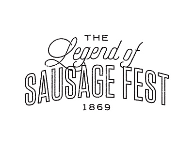Sausage Fest Teaser branding identity typography wordmark