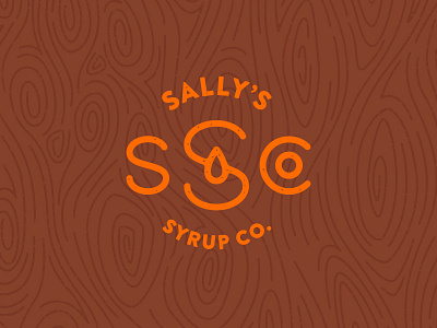 Sally's Syrup Co. branding icon identity lock up logo mark typography