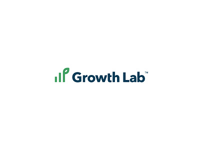 Growth Lab branding color growth icon identity logo simple wordmark