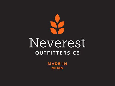 Neverest Outfitters update branding goods identity leather lockup logo minnesota outfitters