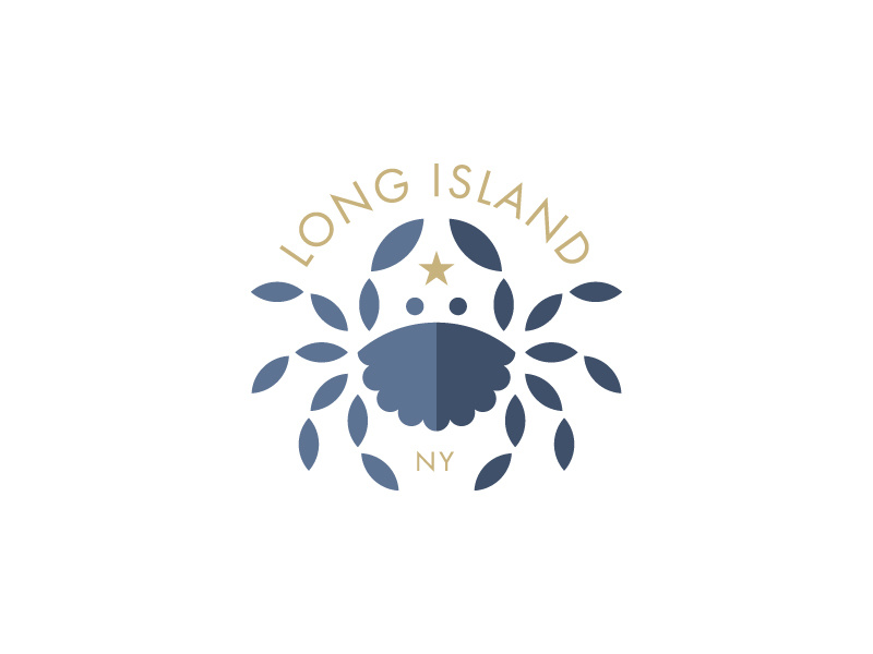 Crab Logo identity shapes geometry crab crustacean symbol mark icon logo clean branding design