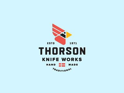 Thorson Knife Works Alts branding cardinal design icon lockup logo mark minnesota shield small goods