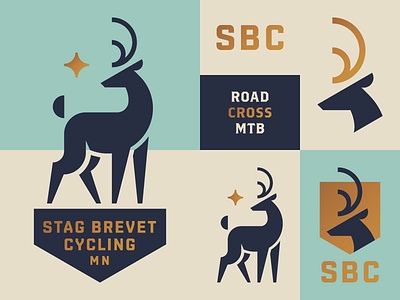 Stag Brevet Elements animal brand branding design icon identity logo mark type